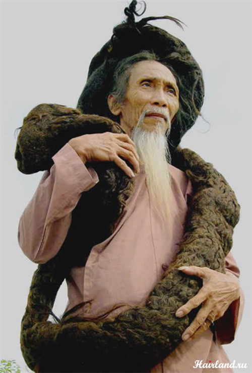 Самые длинные волосы в мире фото Тран Ван Хай